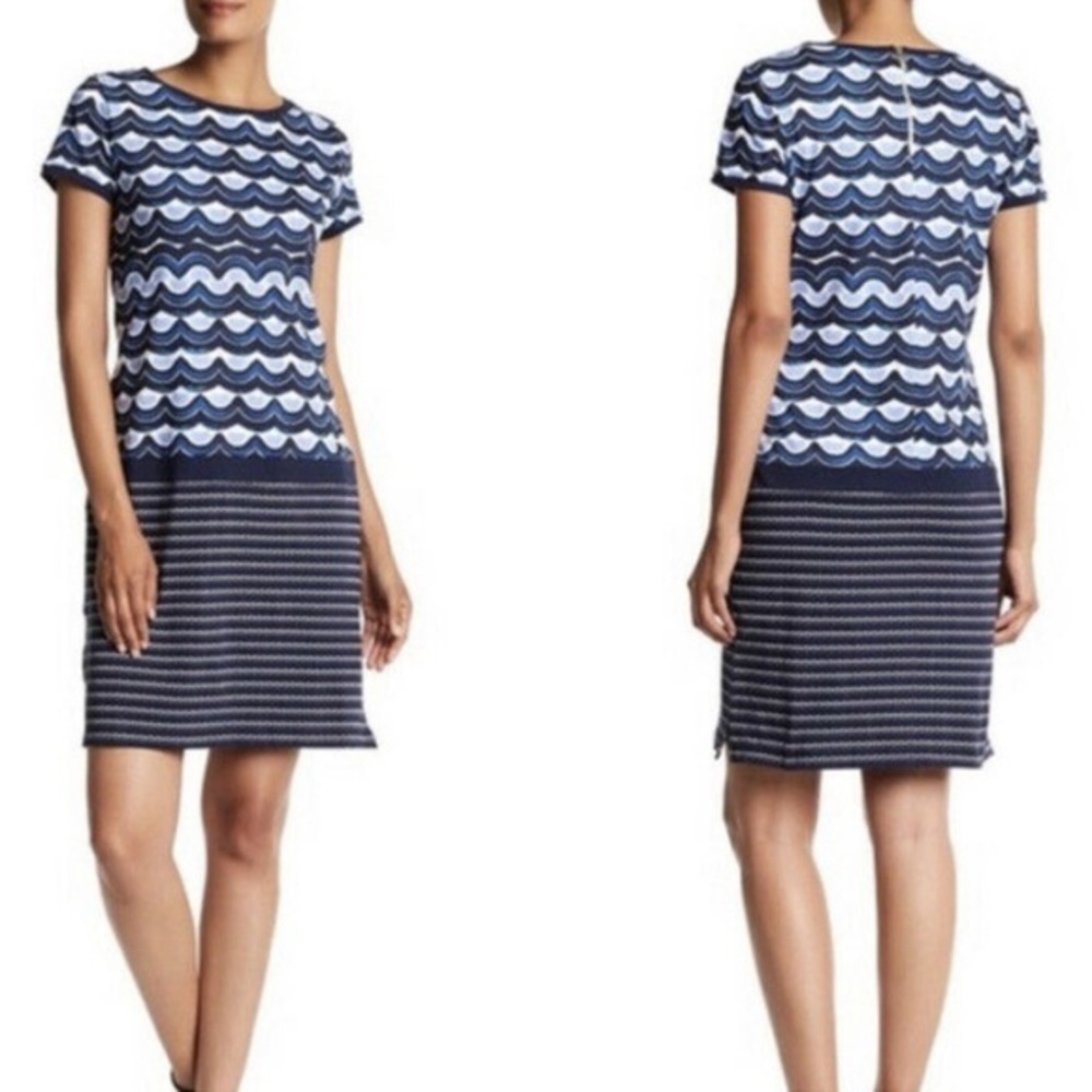 Tommy Bahama Making Waves T - Shirt Dress Blue - Size-M Women’s